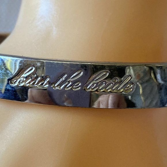 kate spade "Happily Ever After" Silver Plated Bangle Bracelet - Picture 4 of 13